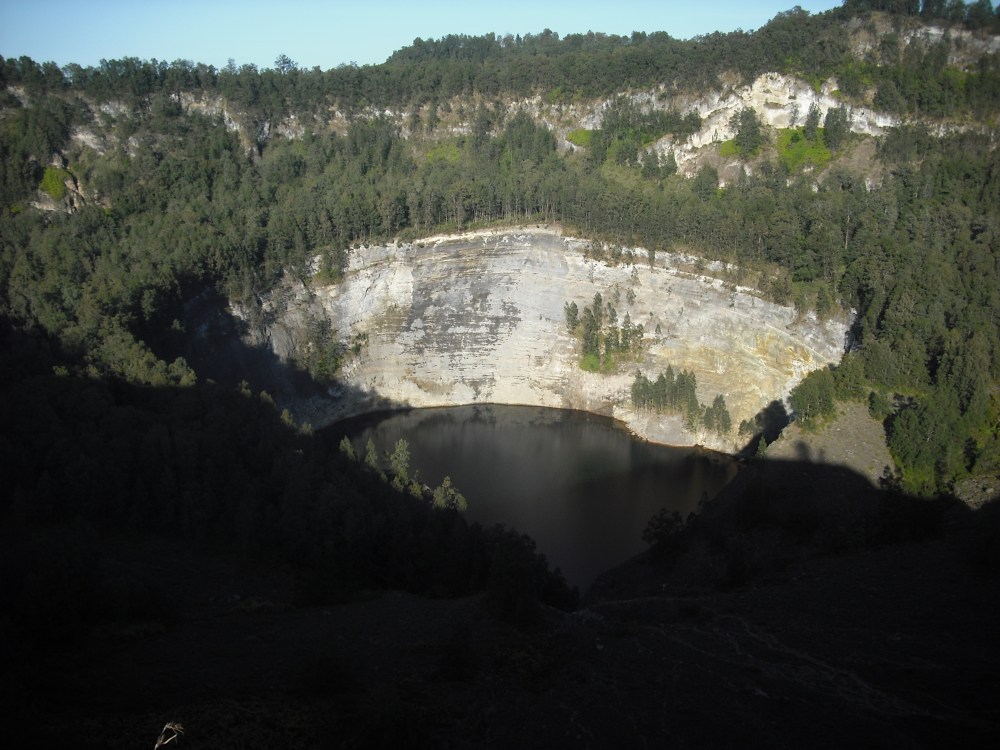 The black crater lake